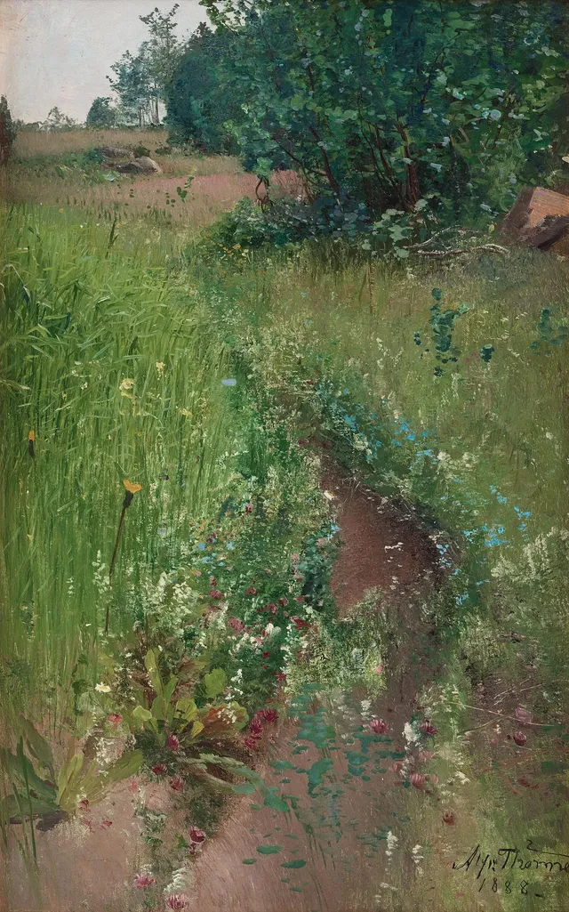 Alfred Thörne, Blommande sommaräng.