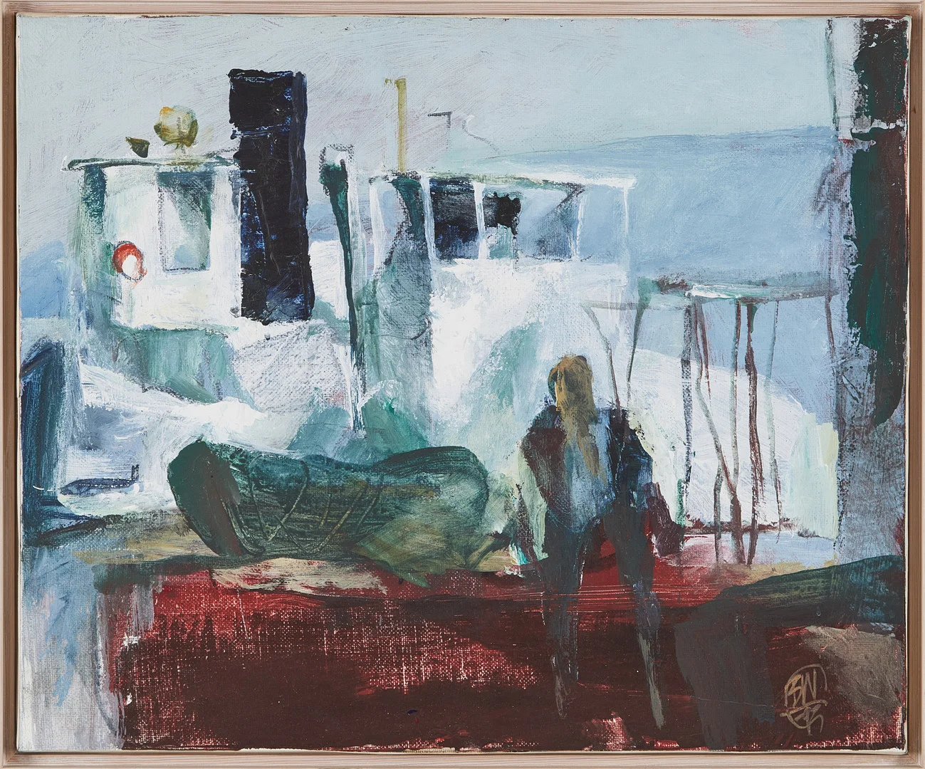 BERNDT WENNSTRÖM. ''Kajen'', olja på duk, signerad. — Paintings — Stockholms Auktionsverk Magasin 5