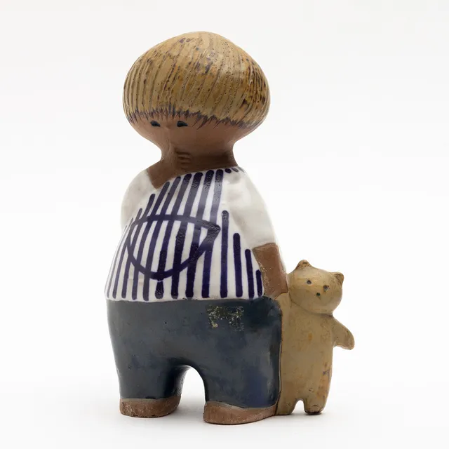 LISA LARSON. Figurin, "Malin", ur serien Larsons Ungar, stengods, Gustavsberg.