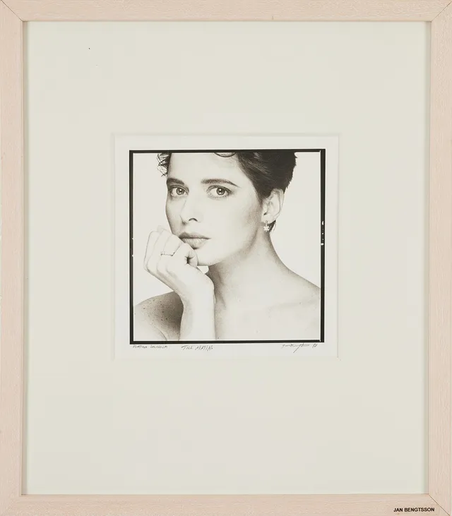 JAN BENGTSSON. Isabella Rossellini, palladium platinum print, 18 x 18 cm.