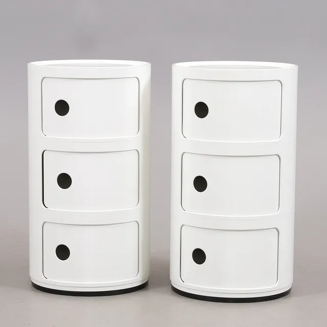 ANNA CASTELLI. "Componibili", förvaringshurtsar, ett par, Kartell, Italien,1900/2000-tal.