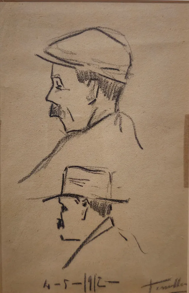 JOAQUIM TERRUELLA MATILLA. "APUNTES DE CALLE" FIRMADO Y FECHADO POR EL ARTISTA.