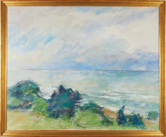 HUGO ZUHR (1895-1971). landskapsmotiv, olja på duk, monogramsignerad.