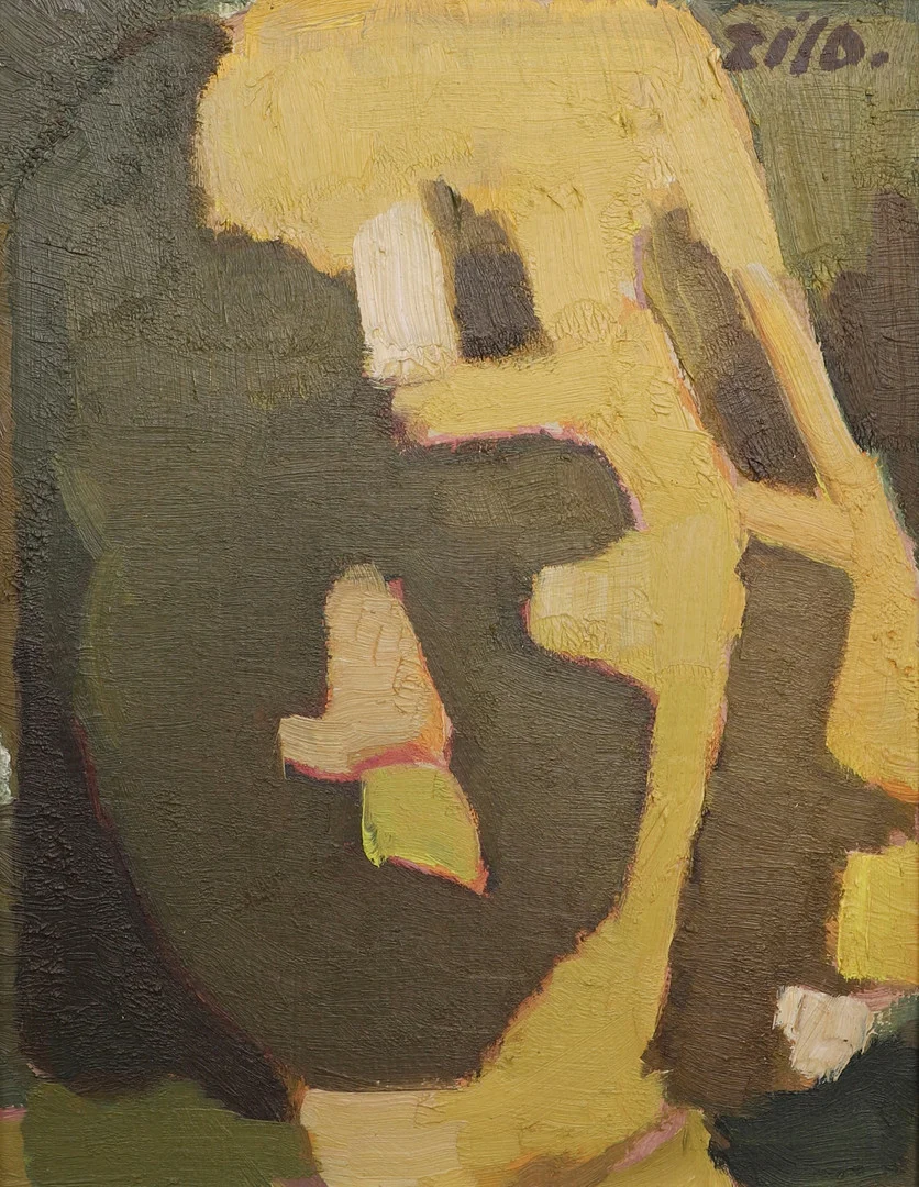 GUNNAR ZILO. Olja på pannå, "Porträtt av flicka", signerad. — Paintings — Ekenbergs Auktioner
