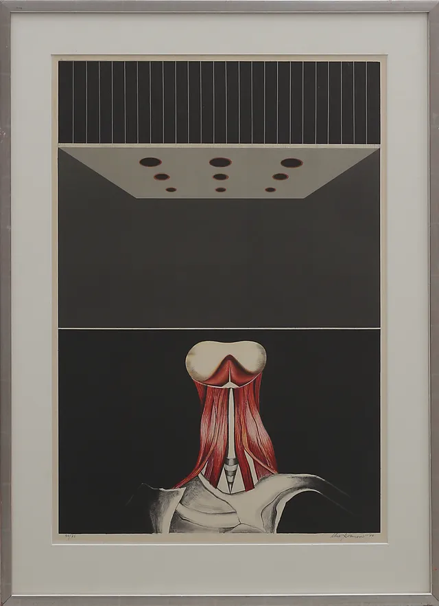 UNO SVENSSON. Litografi, komposition, signerad, numrerad 40/75 cm.