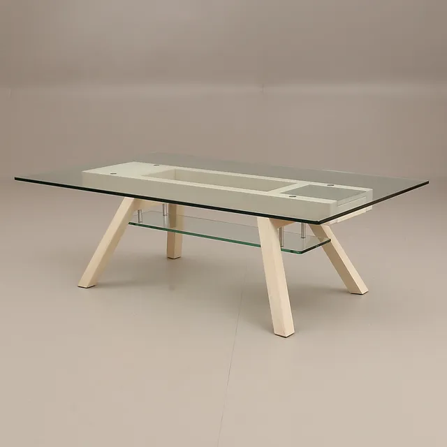 SOFFBORD, glas och trä, design Ingmar Ottossons Möbelsnickeri AB, Jönköping.