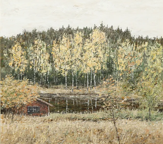 GIDEON ERIKSSON. olja på pannå, signerad och daterad.