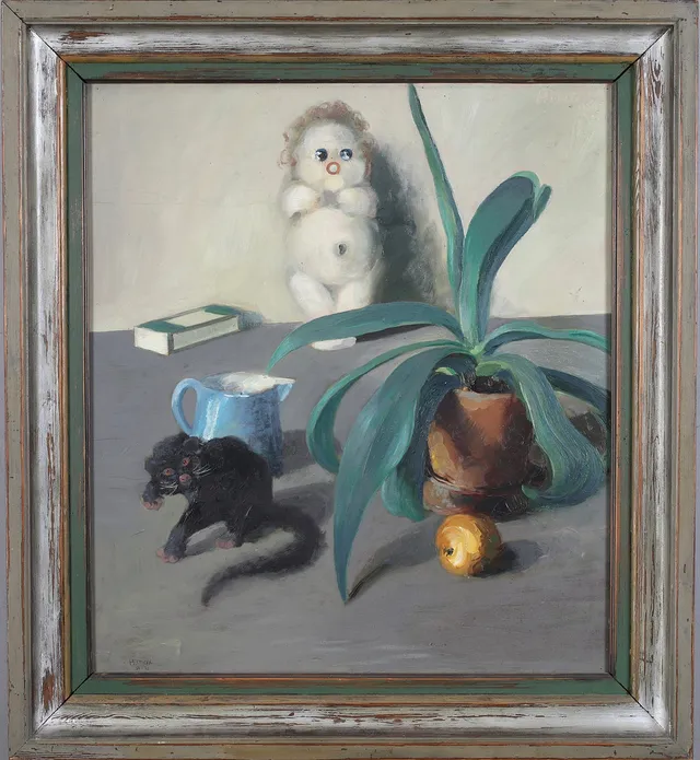 FRIEDRICH WILHELM HUNDT. Stilleben, olja på pannå, signerad.