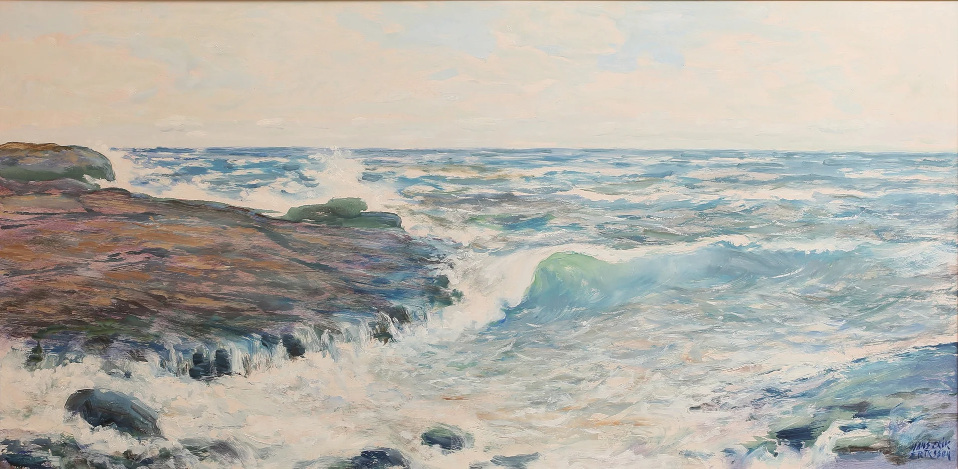 HANS ERIK ERIKSSON. Olja på pannå, signerad. — Paintings — RA Auktionsverket Norrköping