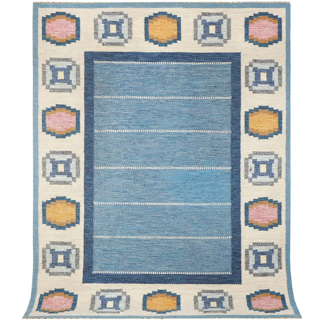 INGEGERD SILOW. Matta, röllakan, 233X168 cm. — European Carpets & Textiles — Formstad Auktioner