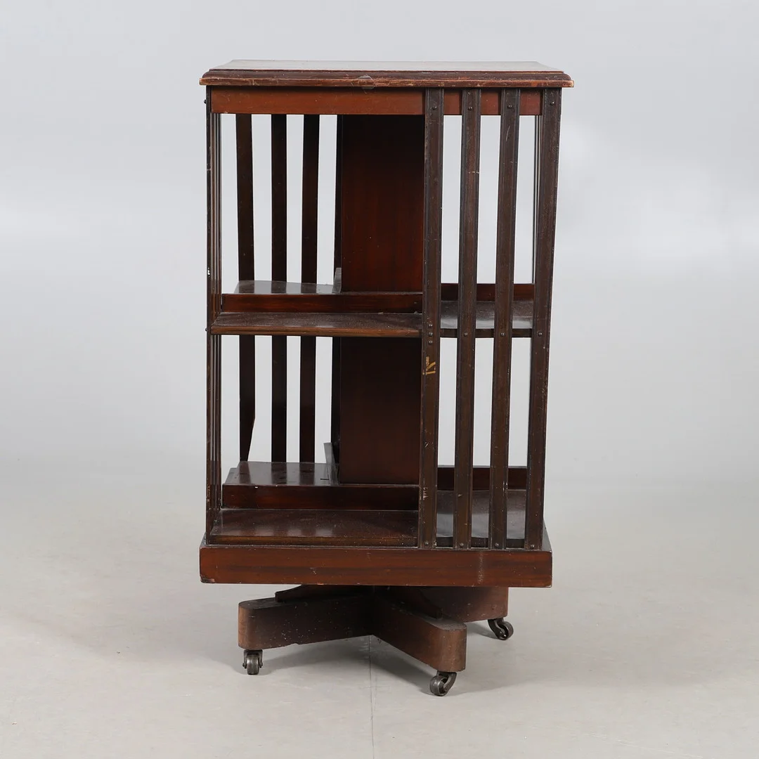 EDWARDIAN REVOLVING BOOKCASE. — Other — Lawrences Auctioneers