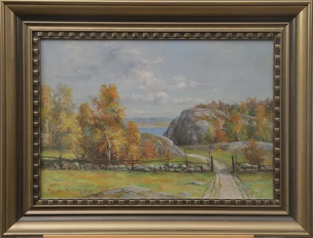 ANSELM DAHL. OLJA, på duk, signerad.