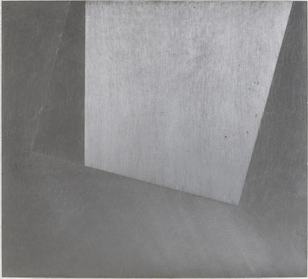 EVA SJÖBERG (F. 1951). Relief, borstad stål, signerad a tergo, daterad -98. — Other — Stockholms Auktionsverk Magasin 5