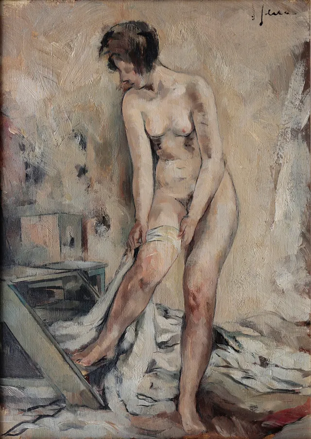 JOAN SERRA MELGOSA. Naked girl in an interior.