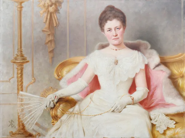 KNUT EKWALL (1843-1912). DAMPORTRÄTT.