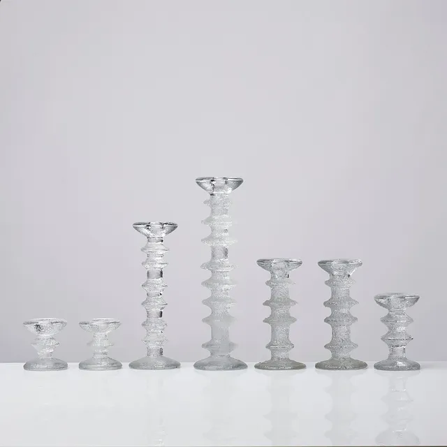 TIMO SARPANEVA. Ljusstakar, 7 st, "Festivo" för Iittala, glas.