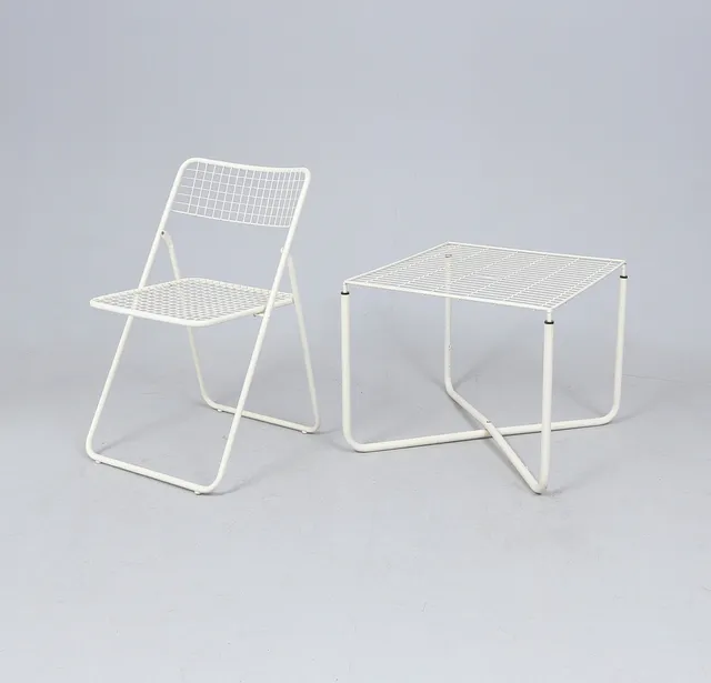 NIELS GAMMELGAARD. Bord SAMT stol, "Järpen" och "Tednet", Ikea, formgivet 1983.