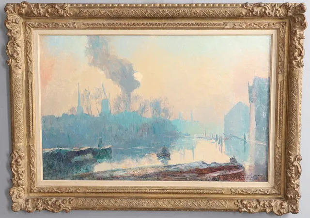 ALBERT LEBOURG (1849-1928). A VIEW OF ROTTERDAM.