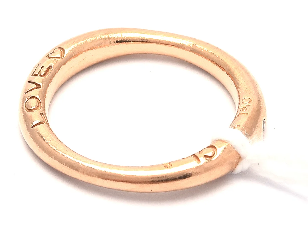 Ring 18K 5,2g Ø17, Ole Lyngaard "Love", med diamant 1xca0,01ct — Smycken/Ring — Kaplans