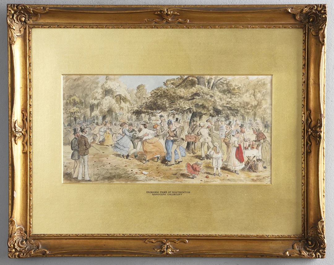 RANDOLPH CALDECOTT (1846-1886). 'DURHAM PARK AT WHITSUNTIDE'. — Paintings — Lawrences Auctioneers
