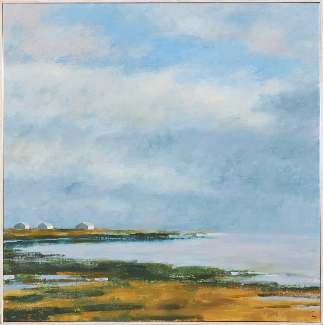 EVA LJUNGDAHL (FÖDD 1946). motiv av Burgsvik, olja på duk, monogramsignerad. — Paintings — Stockholms Auktionsverk Magasin 5
