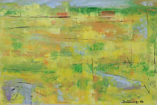 LEIF BRÜNNING (1930-1999). olja på duk, "Sommar".