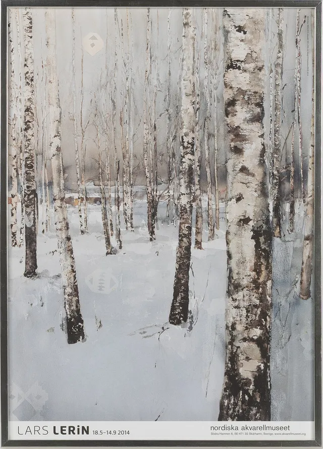 LARS LERIN. EFTER. Affisch, Nordiska akvarellmuseet, Skärhamn, 2014.