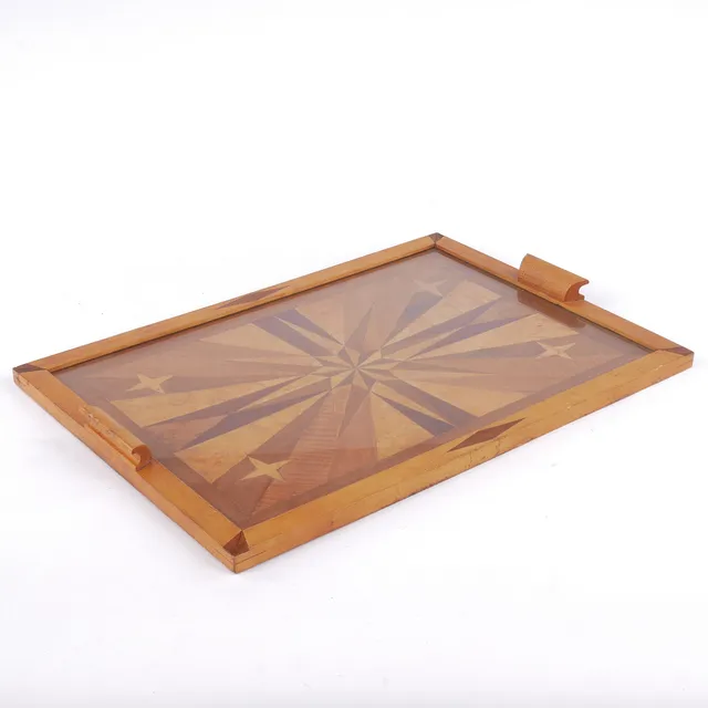BRICKA, intarsia, glasskiva, 1930/40-tal.