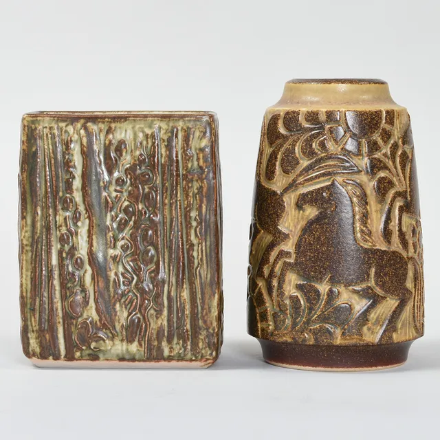JØRGEN MOGENSEN. 1922-2004) Skulpturel vase. Model nr. F286. med Marianne Starck for Michael Andersen (2).