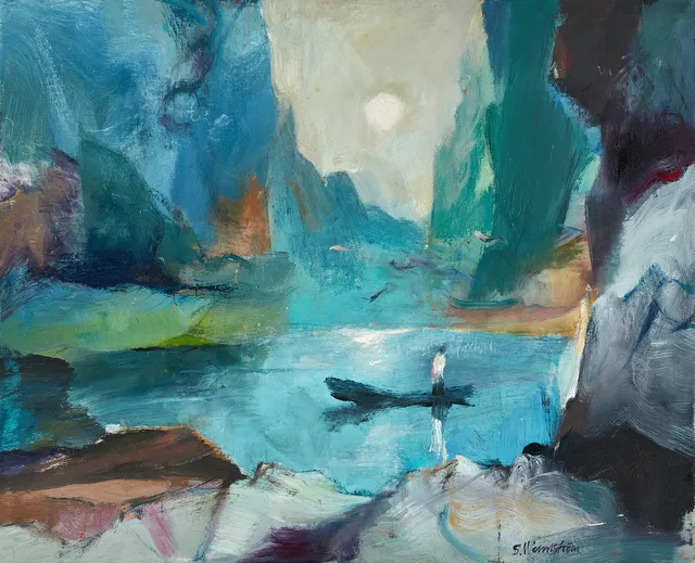 BERNDT WENNSTRÖM (född 1945). "Fiskaren", signerad B.Wennström, olja på duk.