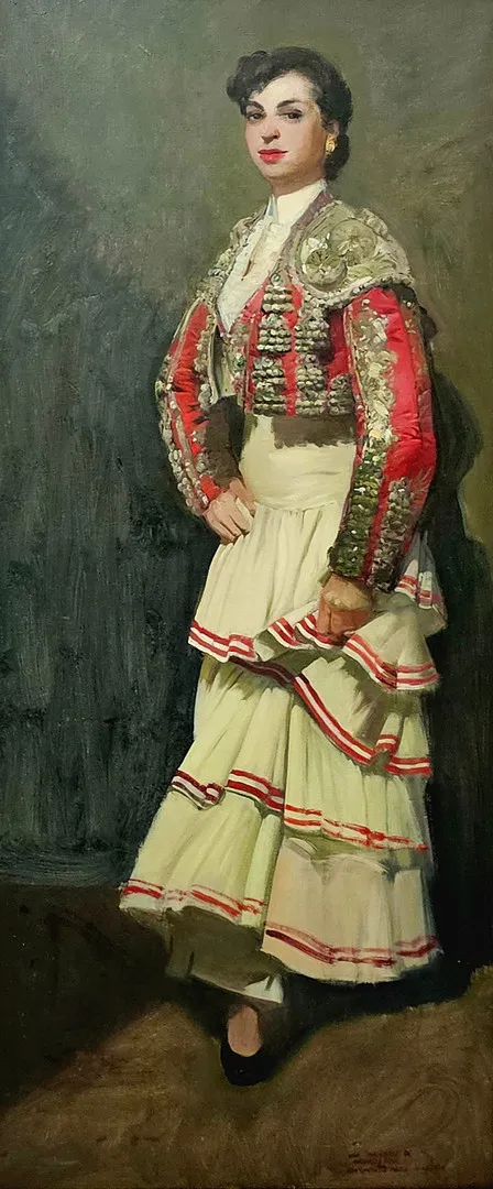 ARMAND MIRAVALLS BOVÉ. ÓLEO LIENZO, RETRATO DE MUJER.
