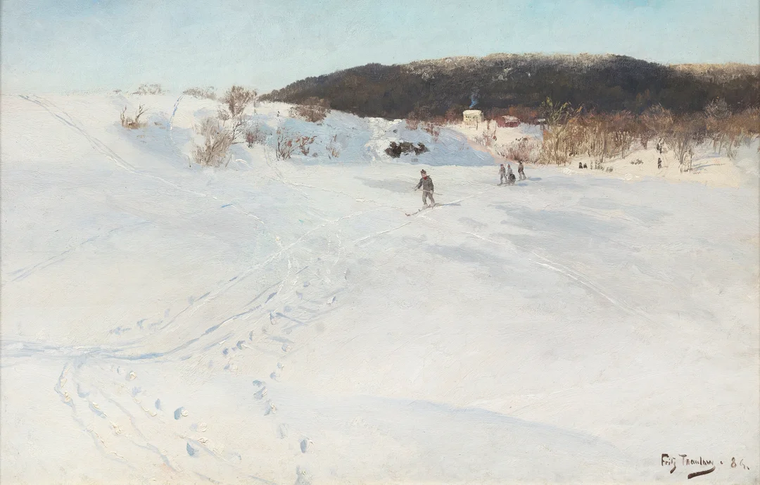 Thaulow, Frits — "Vinterdag i Norge" 1886 — Kunst/Maleri — Blomqvist