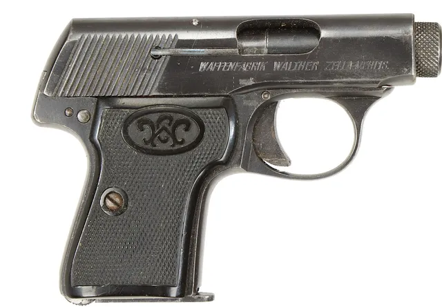 PISTOL, fabrikat Walther Zella Mehlis, modell 5, kaliber 6,35mm, tillv.nr 83309, se-nr SE2235775.
