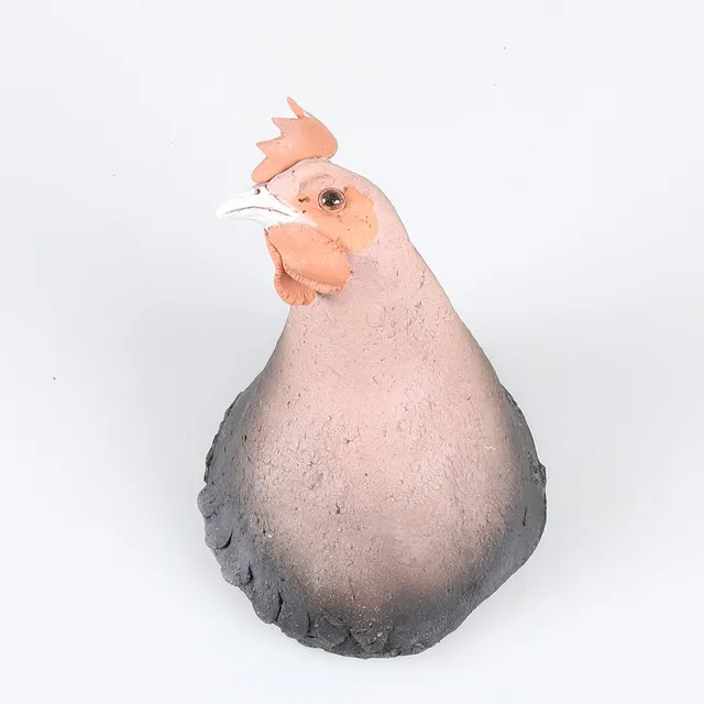 JOHAN THUNELL. Väggskulptur, höna, glaserat lergods, signerad Thunell.