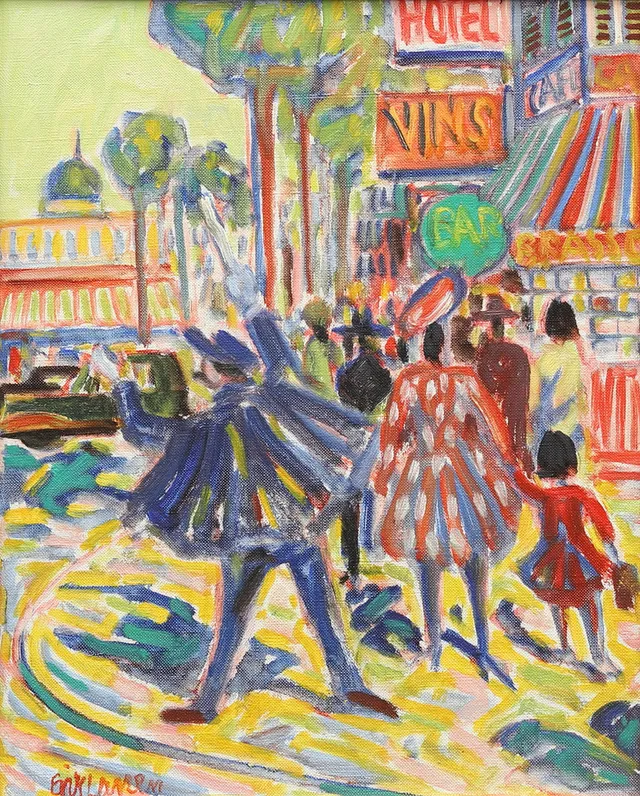 ERIK LARSEN (1902-1965). Motiv från Paris, olja på duk, signerad.