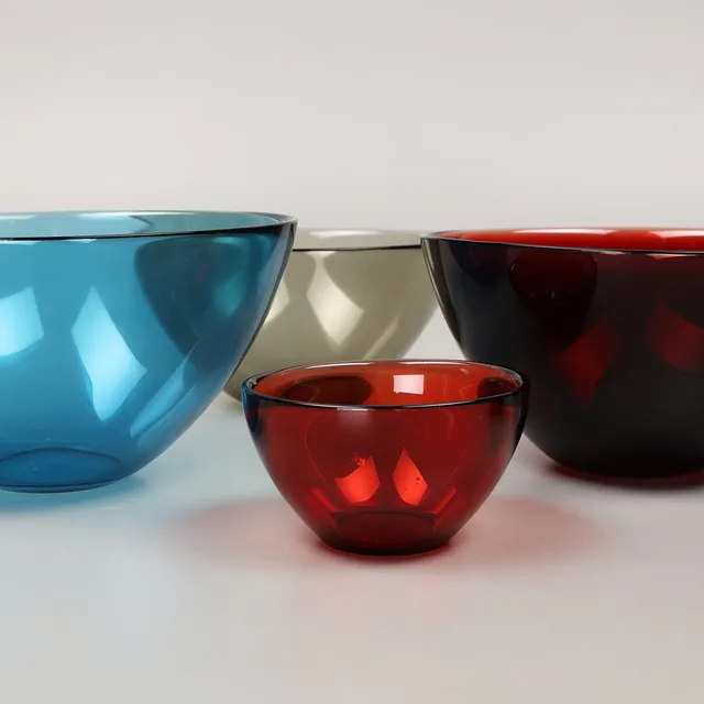 SVEN PALMQVIST. Skålar, "Fuga", 6 st, glas, Orrefors.