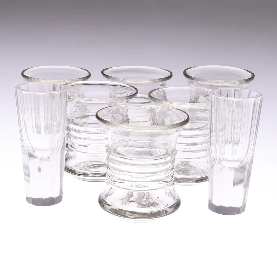 LÄNSMANSGLAS, 6 st samt 2 st udda. — Tableware — Gomér & Andersson Linköping