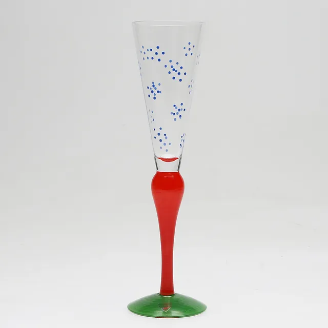 ANNE NILSSON. Champagneglas, "Clown", Orrefors.