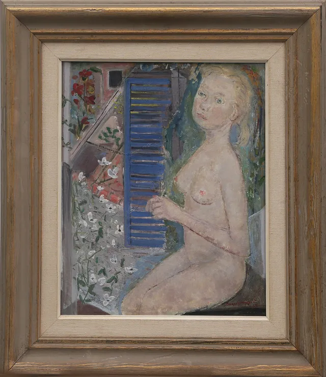 BIRGER LJUNGQUIST. OLJA på pannå, signerad, 1955.