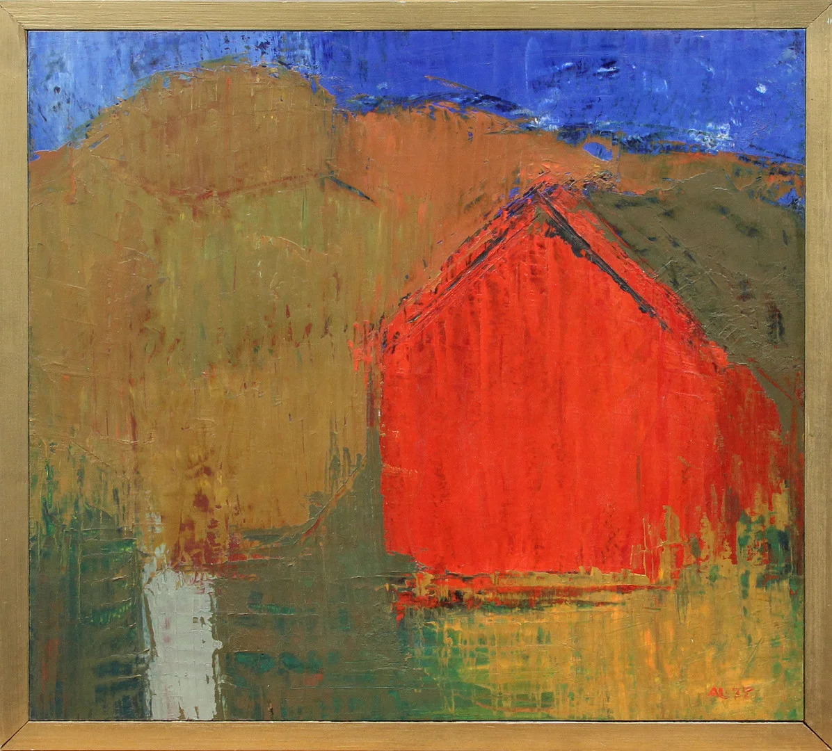 ANDERS LINDGREN. OLJA, på pannå, signerad, 1975. — Paintings — Kalmar Auktionsverk