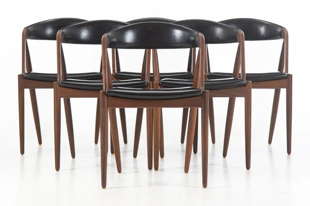 Kai Kristiansen for Schou Andersen Furniture Factory. Set of 6 teak chairs, model '31' (6)