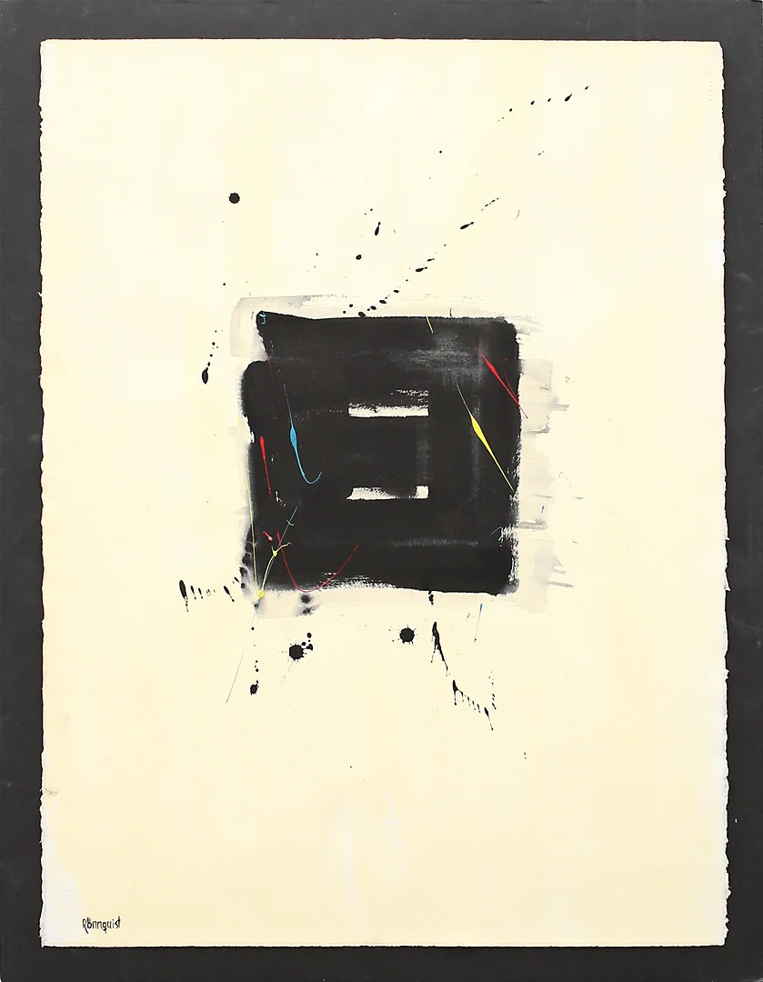 BJÖRN RÖNNQUIST. Blandteknik, komposition, signerad Rönnquist. — Paintings — Garpenhus Auktioner