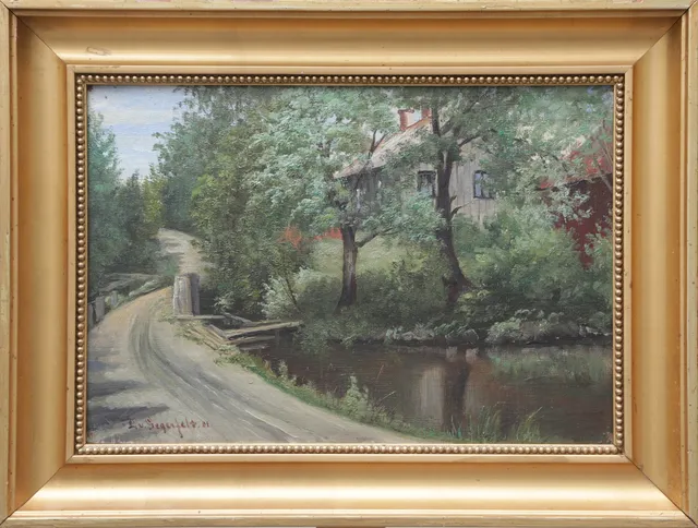 LOTTEN VON GEGERFELT. OLJA, på pannå, signerad, 1901.