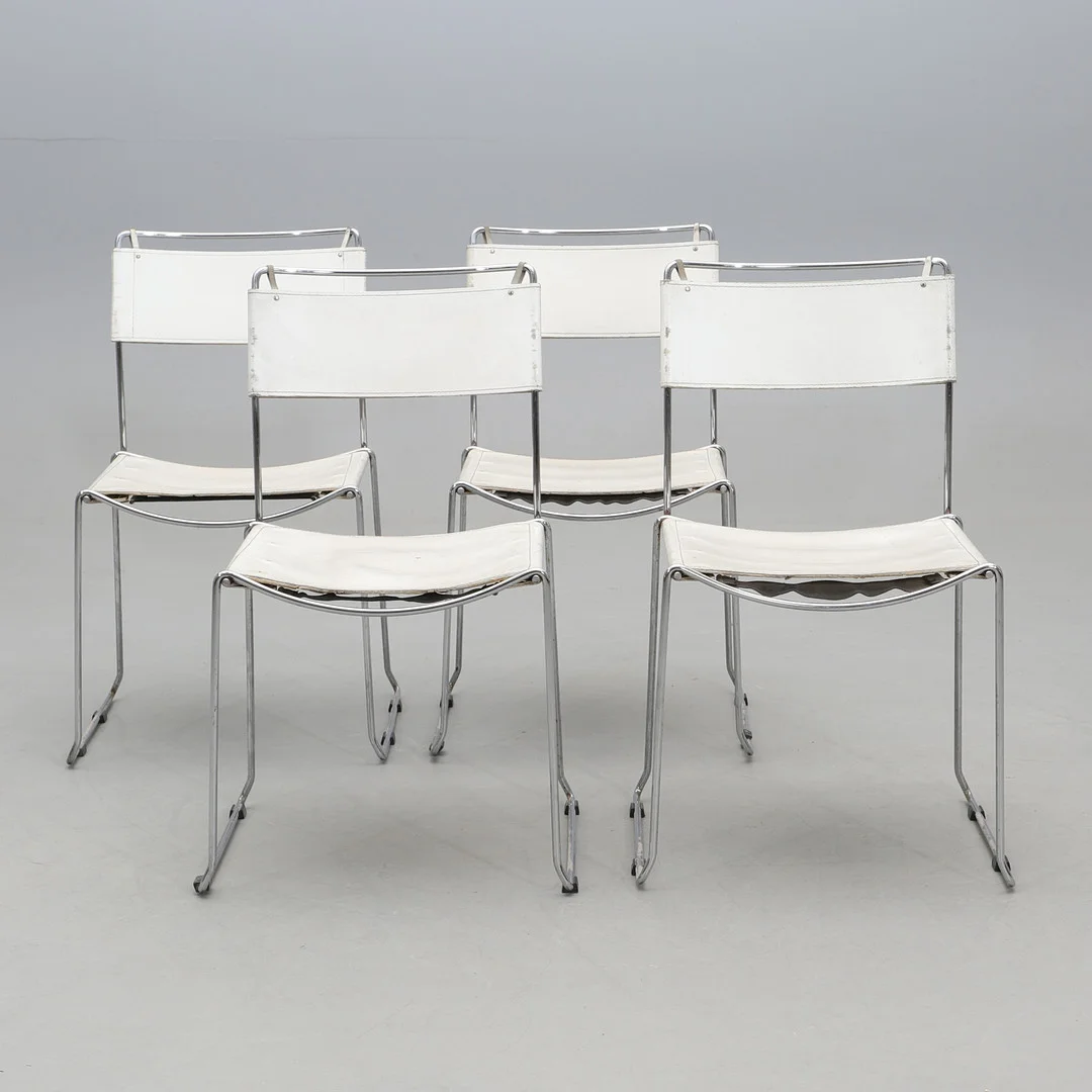 GIANDOMENICO BELOTTI. STOLAR, 4 st, för Alias, Italien, 1980-tal. — Armchairs & Chairs — Crafoord Auktioner Malmö
