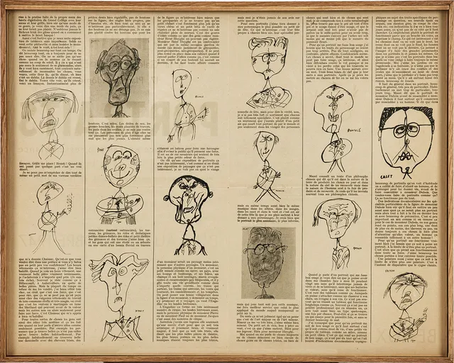 JEAN DUBUFFET. "Portraits" _ Galleri-invitation - Galerie René Drouin, Paris, 1947.