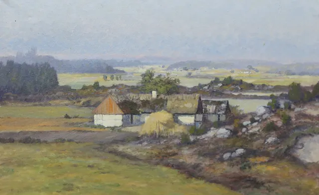 THERESIA SANDSTRÖM. olja på duk, signerad.