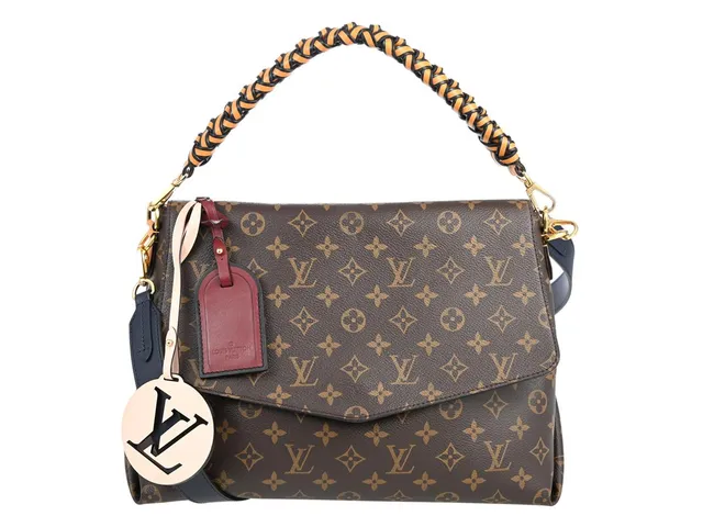 LOUIS VUITTON, VÄSKA, Beaubourg Bag, monogram canvas, orange läder, guldfärgade beslag, 34x24x14 cm, märkt DR3168, år 2018, bag charm, avtagbar axelrem, dustbag, originalkartong. Very Good Condition.