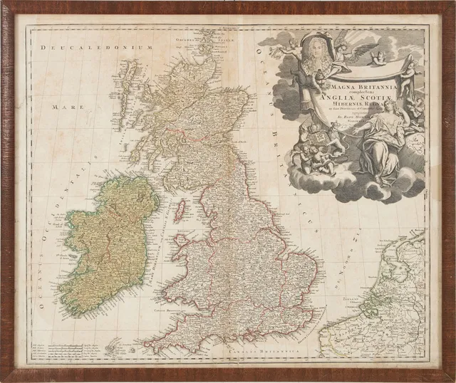 JOHANN BAPTIST HOMANN. Magna Britannia complectens Angliæ, Scotiæ et Hiberniæ regna... Nürnberg, ca 1730-40.