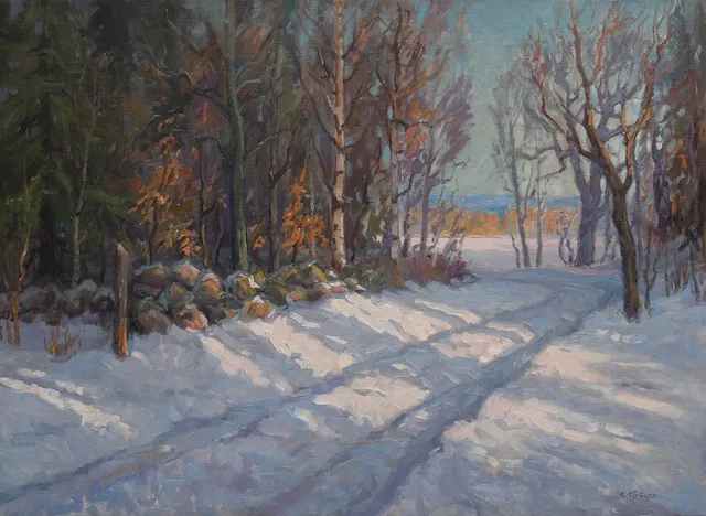 EINAR KRÜGER. VINTERLANDSKAP.