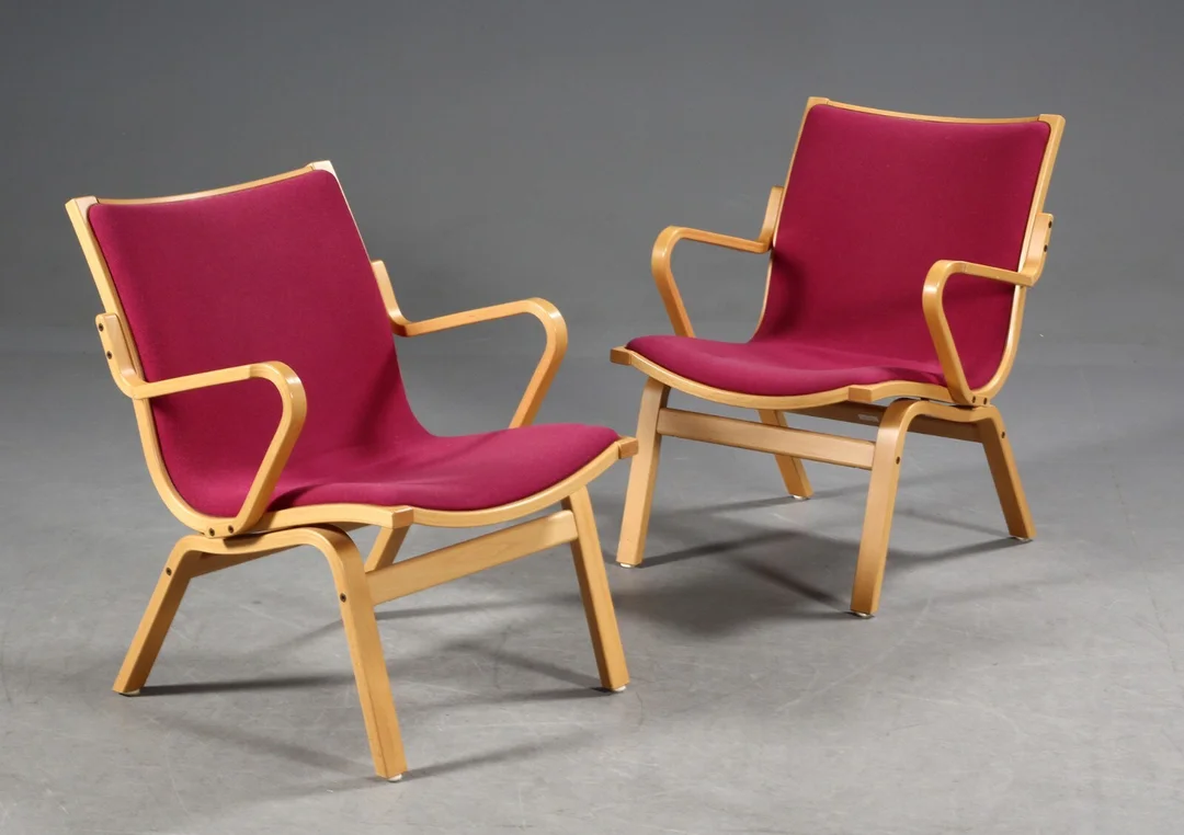 Finn Østergaard. Par Albert lænestole (2) — Furniture/Chairs — Lauritz